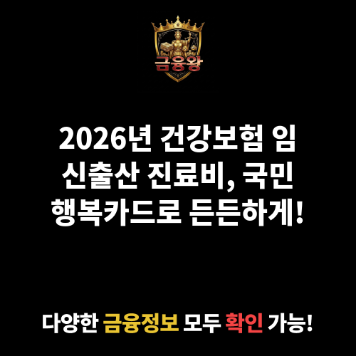 건강보험 임신출산 진료비(국민행복카드)