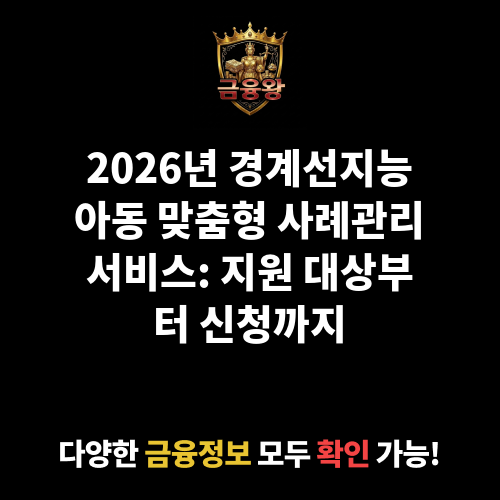 경계선지능아동 맞춤형 사례관리서비스