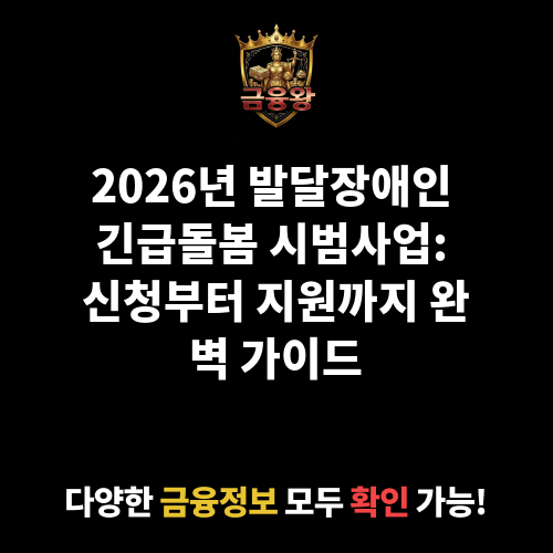 발달장애인 긴급돌봄 시범사업