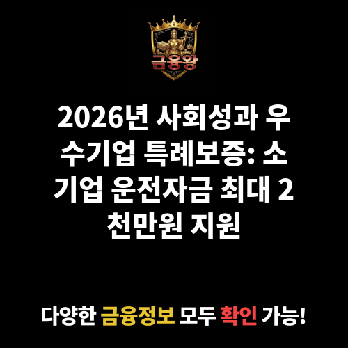 사회성과 우수기업 특례보증