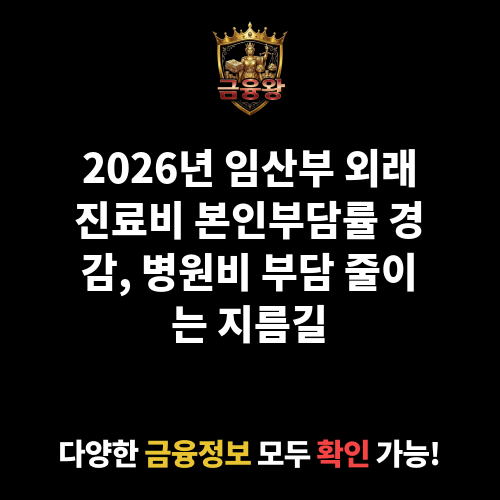 임산부 외래진료비 본인부담률 경감