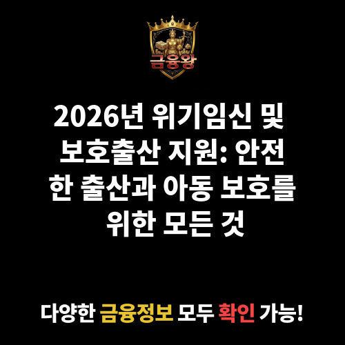 위기임신 및 보호출산 지원