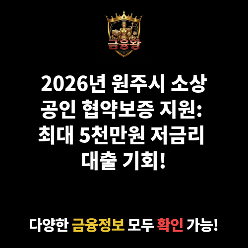 2025 원주시 출연 소상공인 협약보증