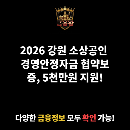 2025 강원특별자치도 소상공인 경영안정자금 협약보증(하반기)