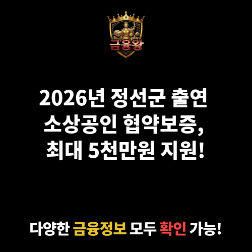 2025 정선군 출연 소상공인 협약보증