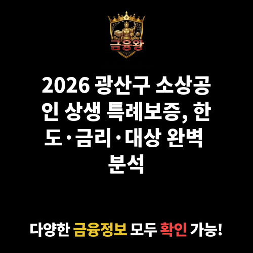 2025 광산구 소상공인 상생 특례보증