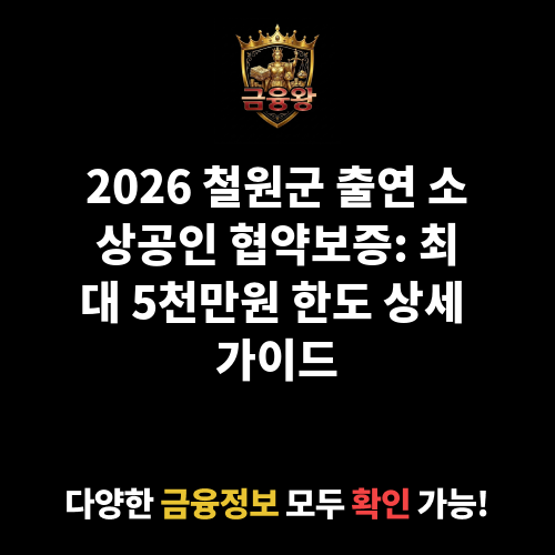 2025 철원군 출연 소상공인 협약보증