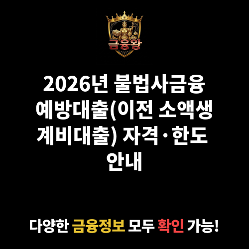 불법사금융예방대출(이전 소액생계비대출)