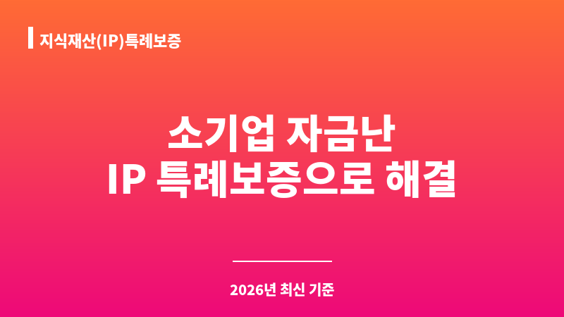 지식재산(IP)특례보증 보조 이미지 1