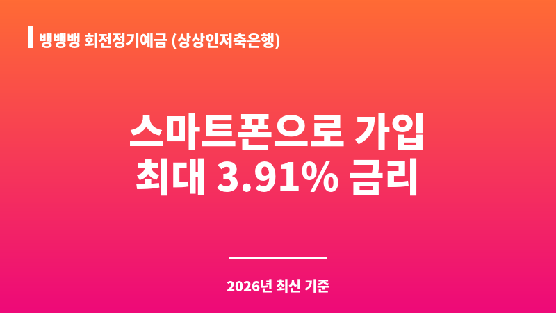 뱅뱅뱅 회전정기예금 (상상인저축은행) 보조 이미지 1