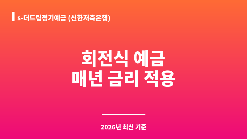 s-더드림정기예금 (신한저축은행) 보조 이미지 1