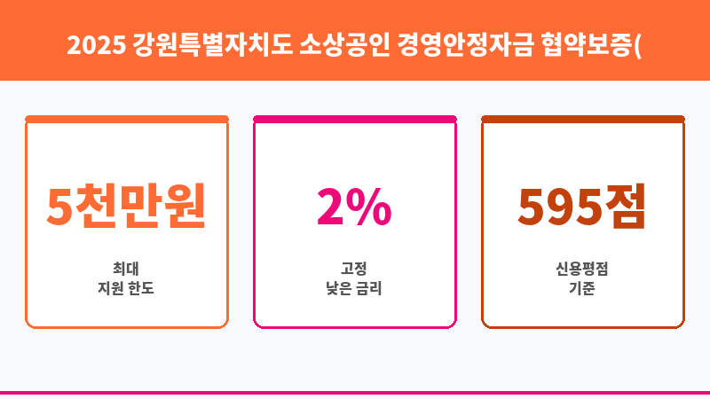 2025 강원특별자치도 소상공인 경영안정자금 협약보증(하반기) 보조 이미지 3