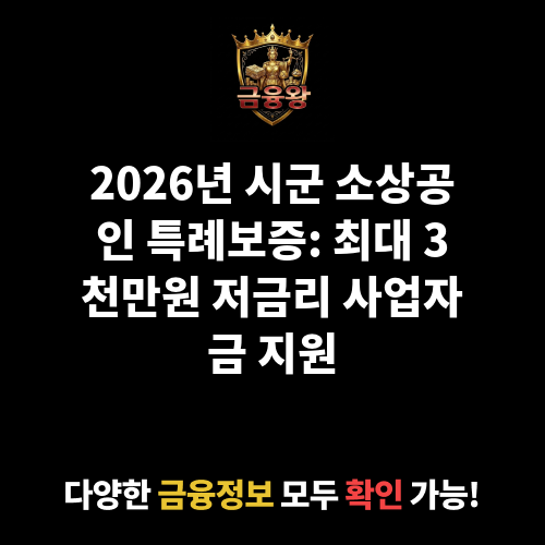 시군 소상공인 특례보증