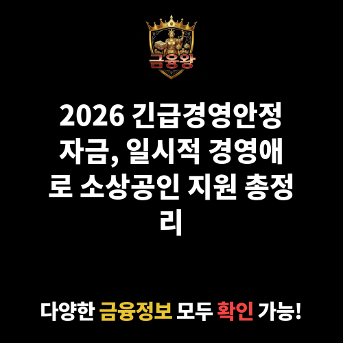 긴급경영안정자금(일시적 경영애로 소상공인)
