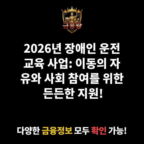 장애인 운전교육 사업
